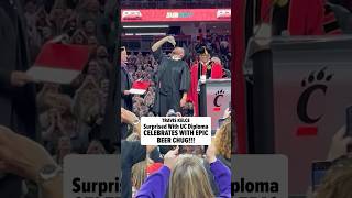 #Traviskelce Celebrated Getting His Diploma From The Univ. Of Cincinnati In The Most Kelce Way 😂🍻