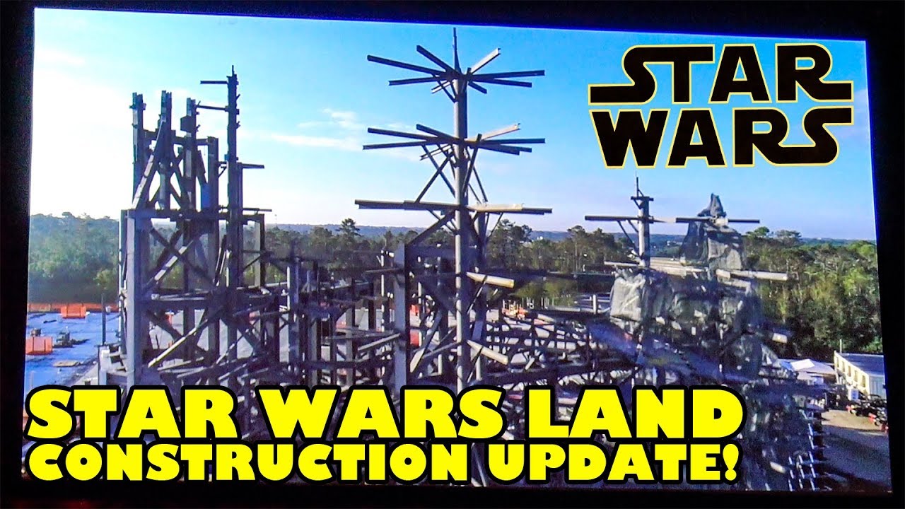 Star Wars Land Galaxy's Edge Construction Drone Footage Walt Disney World Hollywood Studios