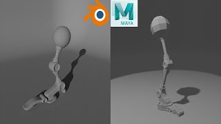 Robot´s leg modeling and rigging in Blender and Maya in 25 minutes.