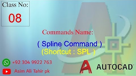 AutoCAD Class-08-Spline Command-Urdu & Hindi