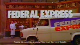 1986 FedEx Federal Express Toledo to Paris TV Commercial