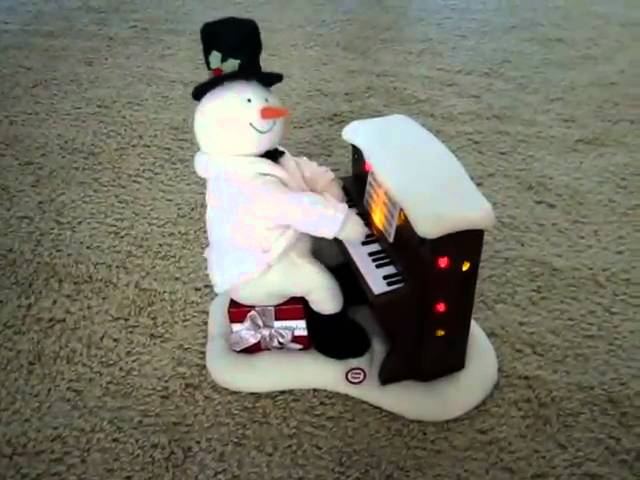 hallmark singing snowman playing piano