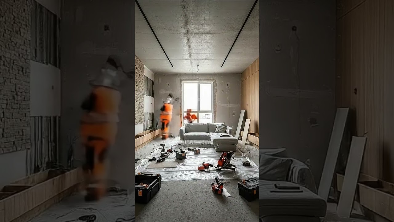 From Empty to Nature-Inspired Luxury Living Room 🌿✨ | Interior Transformation  