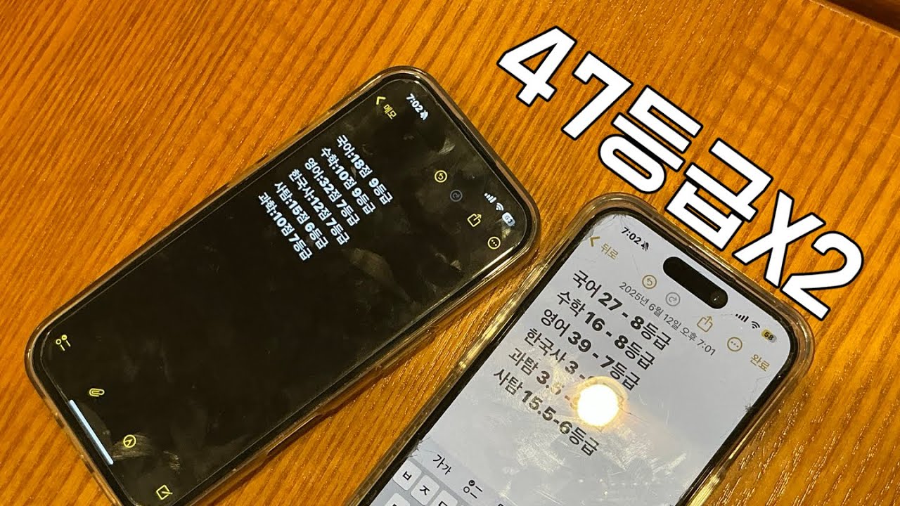 훗날 이 아이들은 모의고사 6합 47등급을 맞습니다