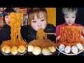 Eating Spicy Noodles and Eggs [Mukbang Show] 먹방 Chinese Foods 매운 국수와 계란을 먹고 吃辣面和鸡蛋