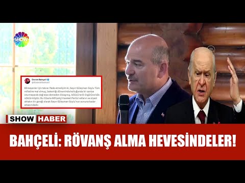 Bahçeli'den Soylu'ya destek mesajı