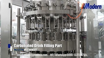 Automatic Glass Bottle Crown Cap Carbonated Soft Drink Filling Machine