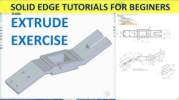 Solid Edge Tutorials #12 | Modeling | Extrude & Extrude Cut Basic Exercise