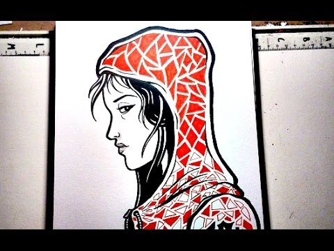 Drawing Hoodie Girl Graffiti Character