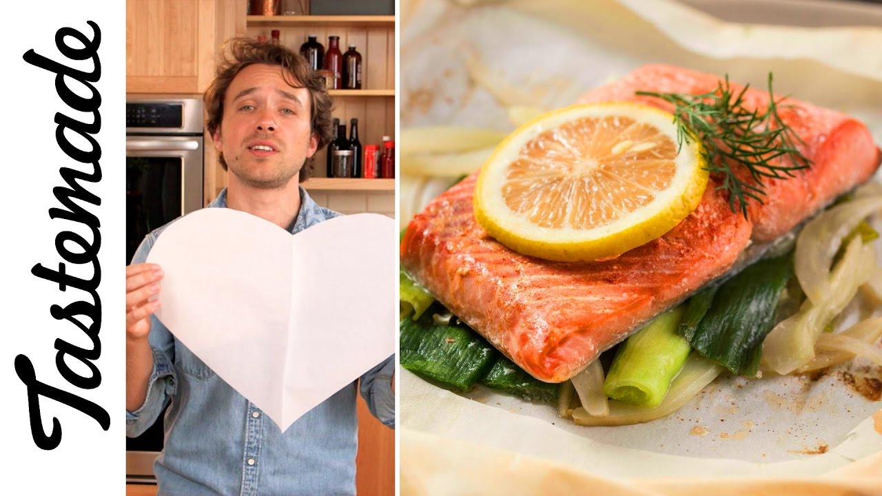 Easiest Salmon Ever (Salmon in Heart Shaped Parchment) | The Tastemakers-Frankie Celenza | Tastemade