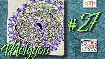 MOLYGON || 100 Days of Zentangle ® 2021 || Day 27