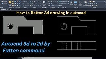 how to flatten 3d drawing in autocad | Flattening 3D drawings in AutoCAD
