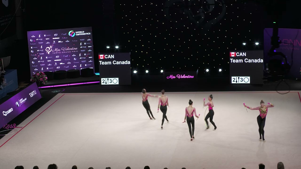 Miss Valentine 2026. Estonia. Gymnastics Canada - Team Canada. FIG RGG Senior 2clubs3hoop Final. CAN