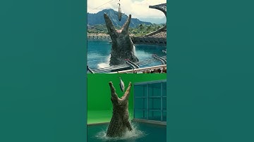 Jurassic World (2015) behind the scenes , VFX #jurassicworld #film #dinosaur #movie
