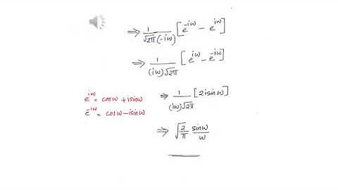 Fourier integrals and Transforms (Session 3) -