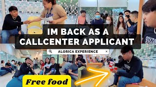 I’m back as a Call Center Applicant in Alorica (May Free food) | Actual application process
