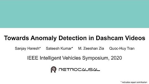10-Minute Talk - Towards Anomaly Detection in Dashcam Videos