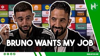 Bruno wants my JOB | Amorim JOKES Fernandes is after United job ahead of UEL final