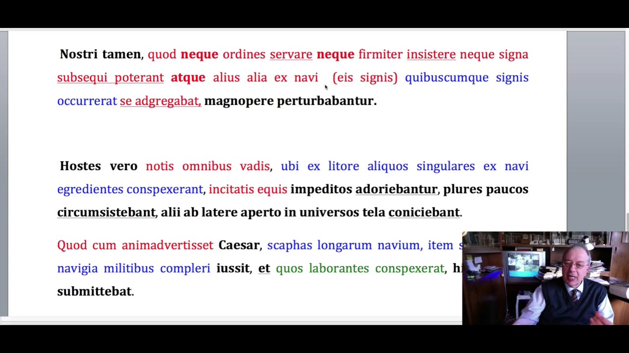 DE BELLO GALLICO, IV, 26, CESARE I LEGIONARI RAGGIUNGONO LA TERRA FERMA