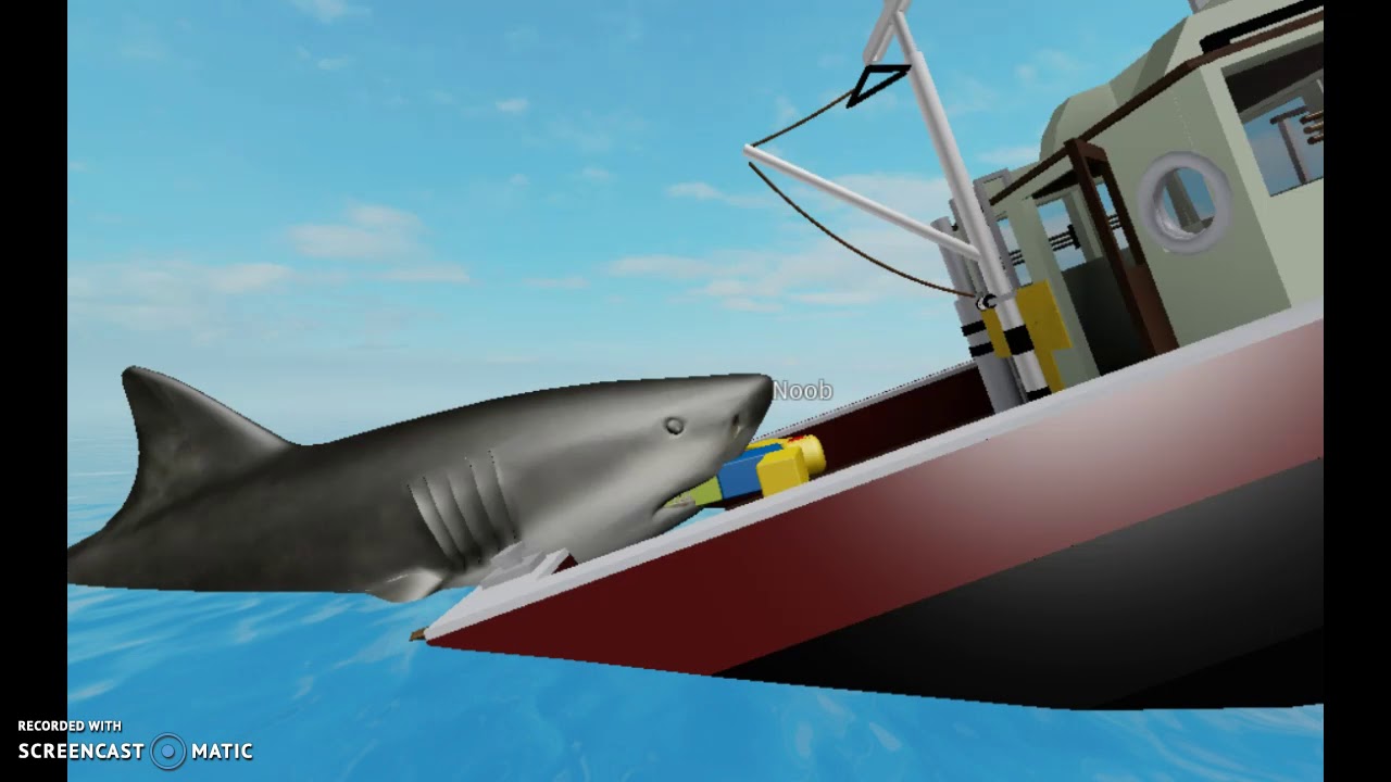 Jaws Quint Is Devoured Scene But Its A Noob And Guest By Bruce Has Ok Teeth - jaws 2015 roblox