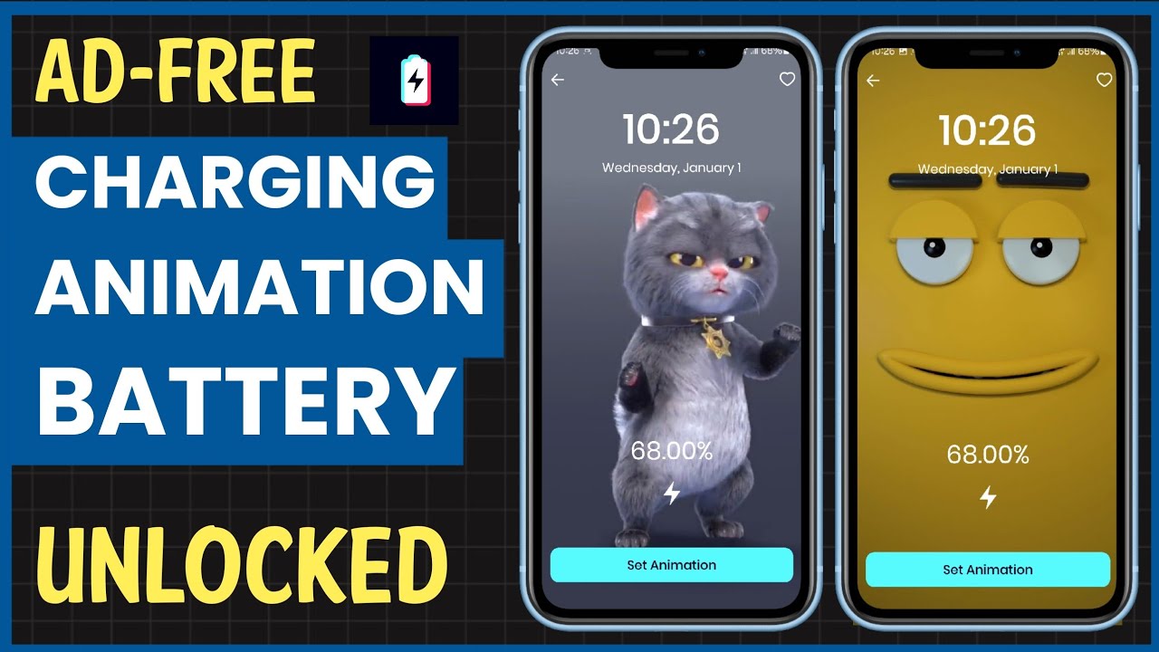 Best Free Charging Fun Battery Animation App for Android - YouTube