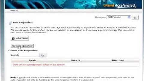 cPanel How To Use Autoresponders Function