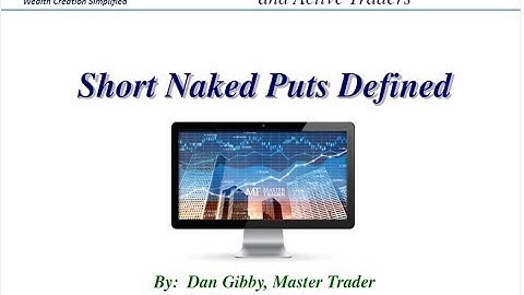 Short Puts Defined - MasterTrader.com Income Trade