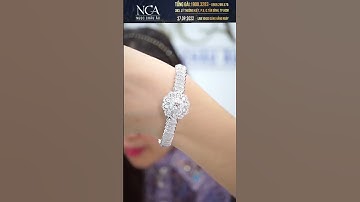 Lắc tay hoa kim cương form nữ hoàng đẹp sang - Ngọc Châu Âu