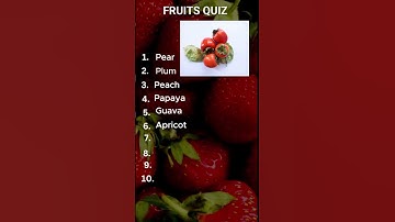 Can You Name These Fruits? #quiz#fun#fruit #shorts#facts #knowledge#challange#youtubeshorts
