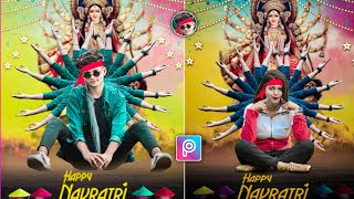 New Durga Puja Photo Editing Tutorial 2022 | Navratri Photo Editing In PicsArt | new tricks 2022 screenshot 3