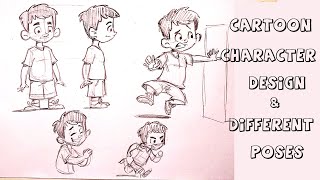 How to draw the same Cartoon Character in different poses | Character Design | TimeLapse drawing