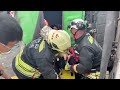 台68線竹東匝道砂石車翻覆 2人受困受傷送醫