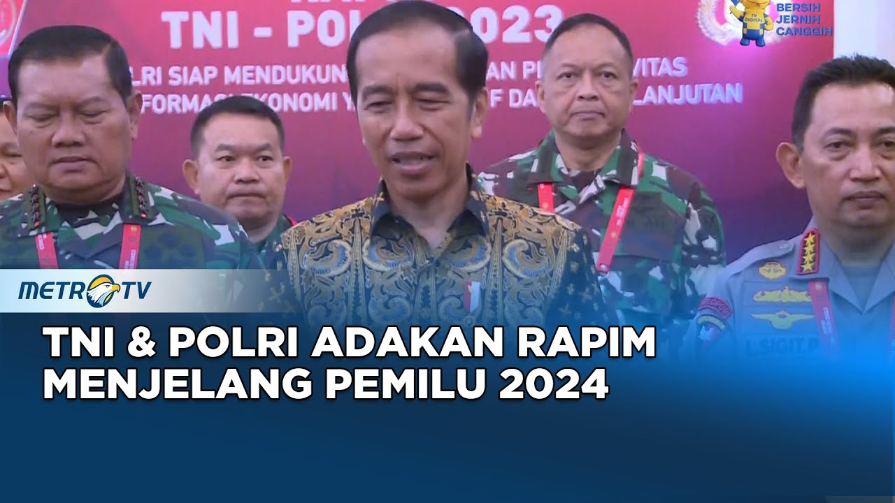 Jokowi Minta TNI Polri Tak Berpolitik Praktis Jelang Pemilu 2024 - YouTube