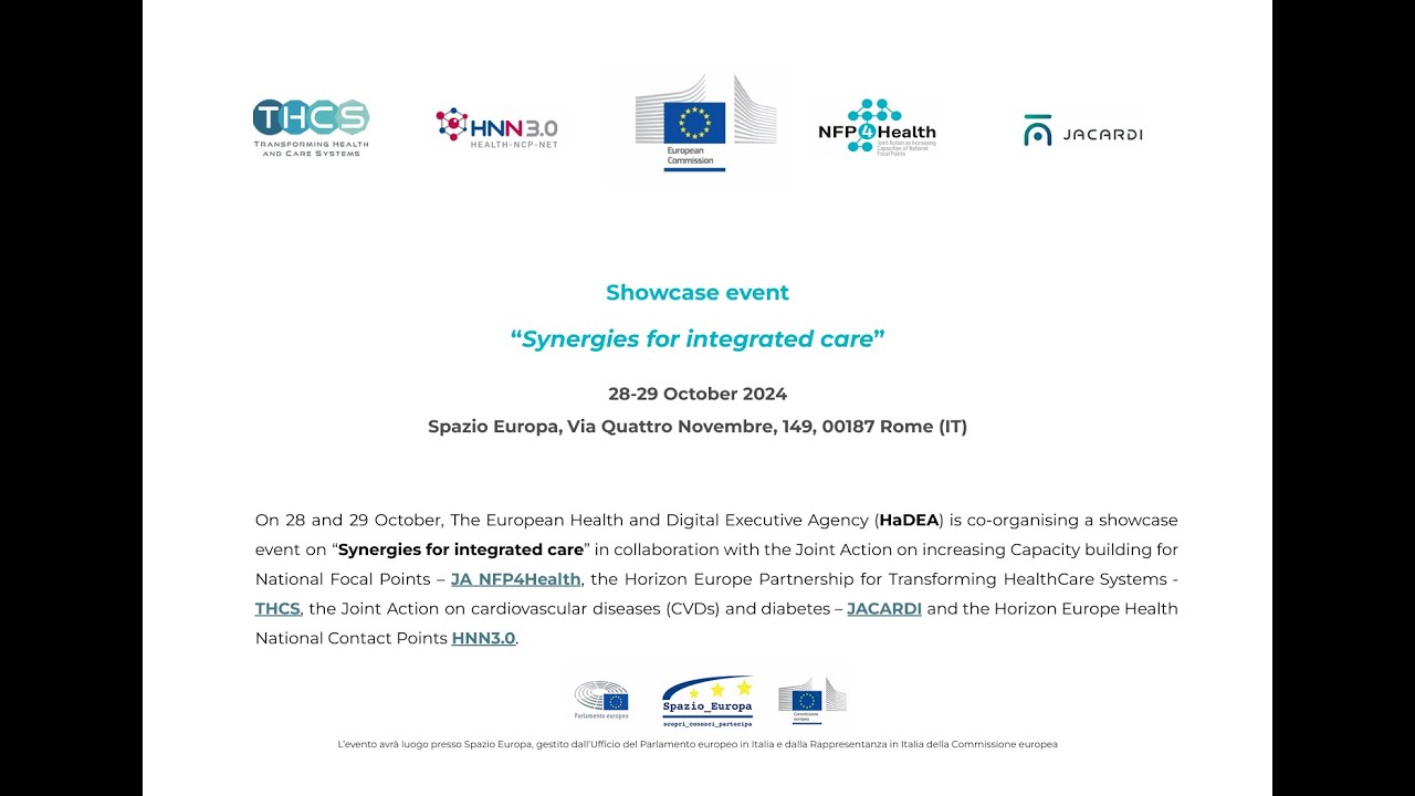 Showcase event “Synergies for integrated care” – JA NFP4Health, 29.10. ...