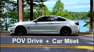 Taking My Tuned 2017 BMW 440i to a New Car Show || POV Drive + Hard Pulls + E90 guest!!