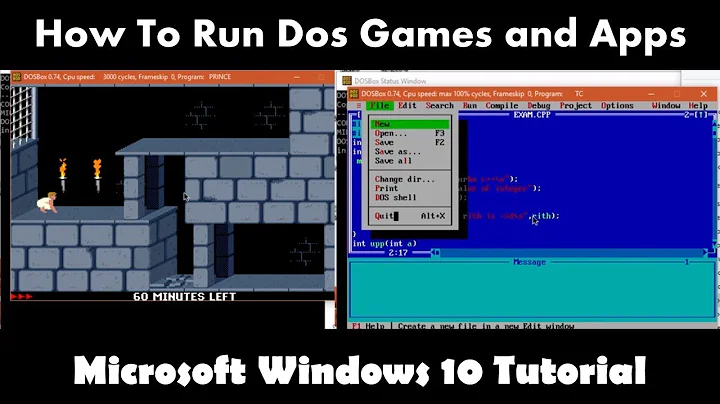 How To Run Dos Programs in Windows 10 64 Bit using DOSBox Tutorial