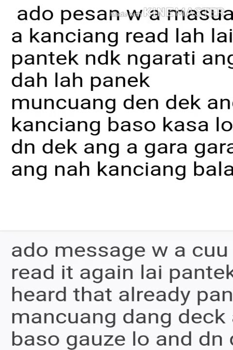 Notifikasi wa bahasa minang kasar
