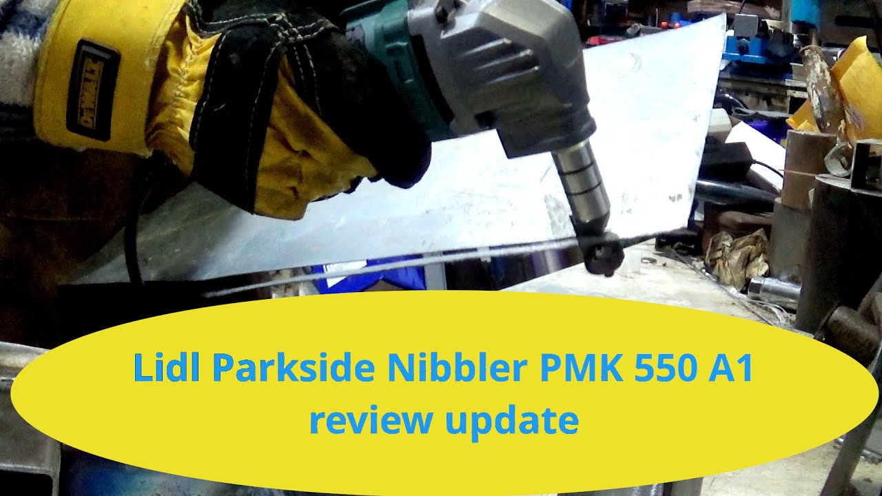 Lidl Parkside Nibbler PMK 550 A1 review update, cut finish and how tight a  curve it can cut - YouTube