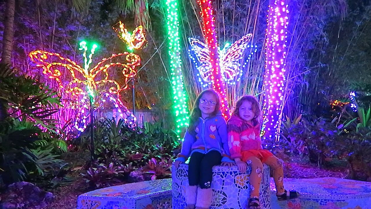 Florida Botanical Gardens Holiday Lights! YouTube