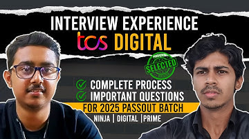 TCS Digital Interview Experience || TCS NQT 2025 || Selected candidate || TCS NQT Interview Guide