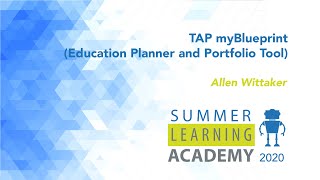 TAP myBlueprint: Education Planner and Portfolio Tool