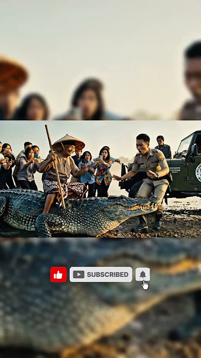 kake menunggangi buaya menyebrangi sungai #comedy #funny #viralvideo #fyp