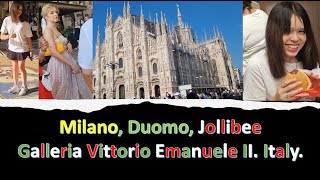 Milano Italy. Duomo, shopping and Jollibee.