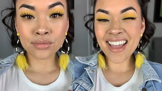 FRESH SPRING YELLOW EYESHADOW LOOK