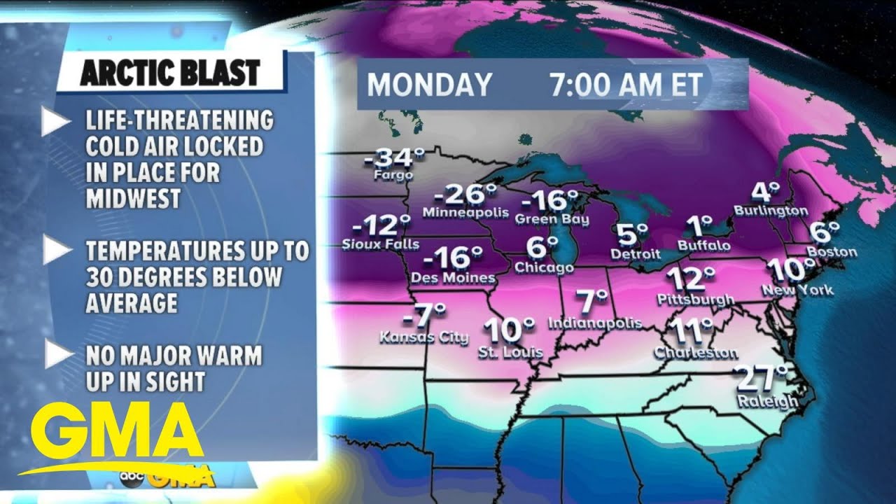 Quick moving snowstorm hits the Northeast as Midwest deals with frigid temperatures l GMA