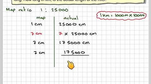 Using map scales to find the actual length