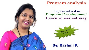 Program analysis || Lecture 01 || Steps involved in program development  || coding, Design, Testing