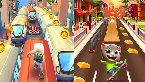 Subway surfers vs Talking tom gold run ALL LEVEL Android ios gameplay walkthrough