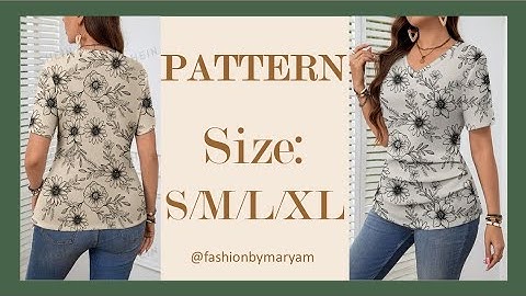 T-SHIRT PATTERN TUTORIAL/ size:S/M/L/XL #pattern #tutorial #shirts #tshirt #size #diy #draft