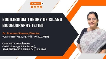 Equilibrium Theory of Island Biogeography {ETIB} #csirnetlifescience #jrfnet